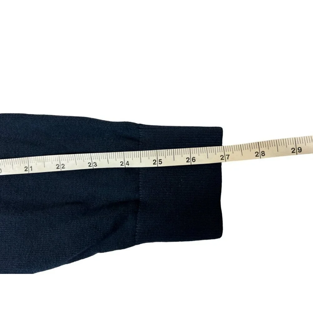 Lands' End Mens Navy Blue Long Sleeve Casual Sweater